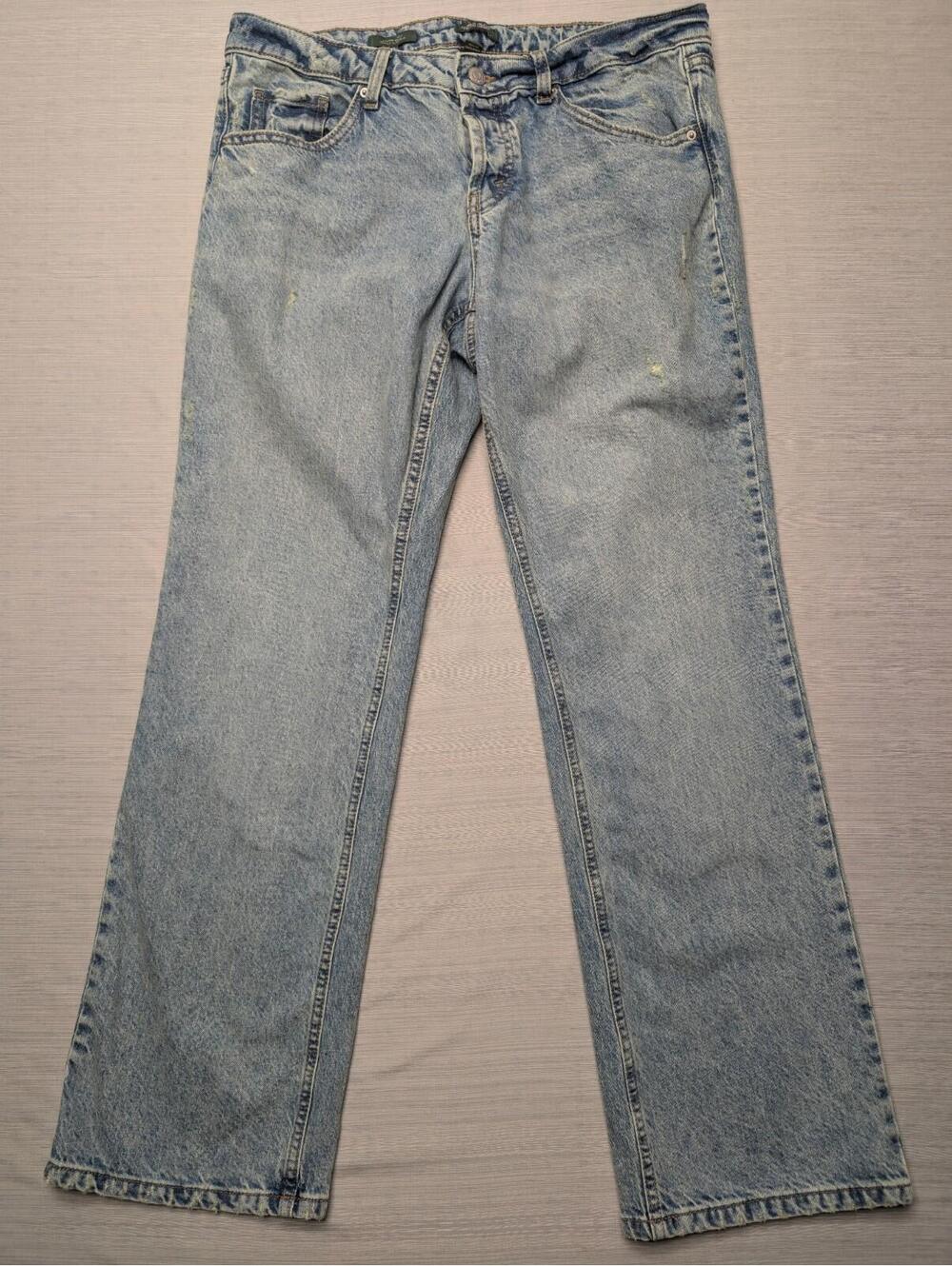 Wild Fable Distressed Low Rise Bootcut Light Wash Button Fly Jeans Size 10
